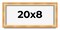Panoramic Minimalist Shadow Box Brown Picture Frame - UV Acrylic, Backing, Hanging Hardware